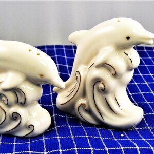 Lenox Dolphins on Waves Salt & Pepper Shakers